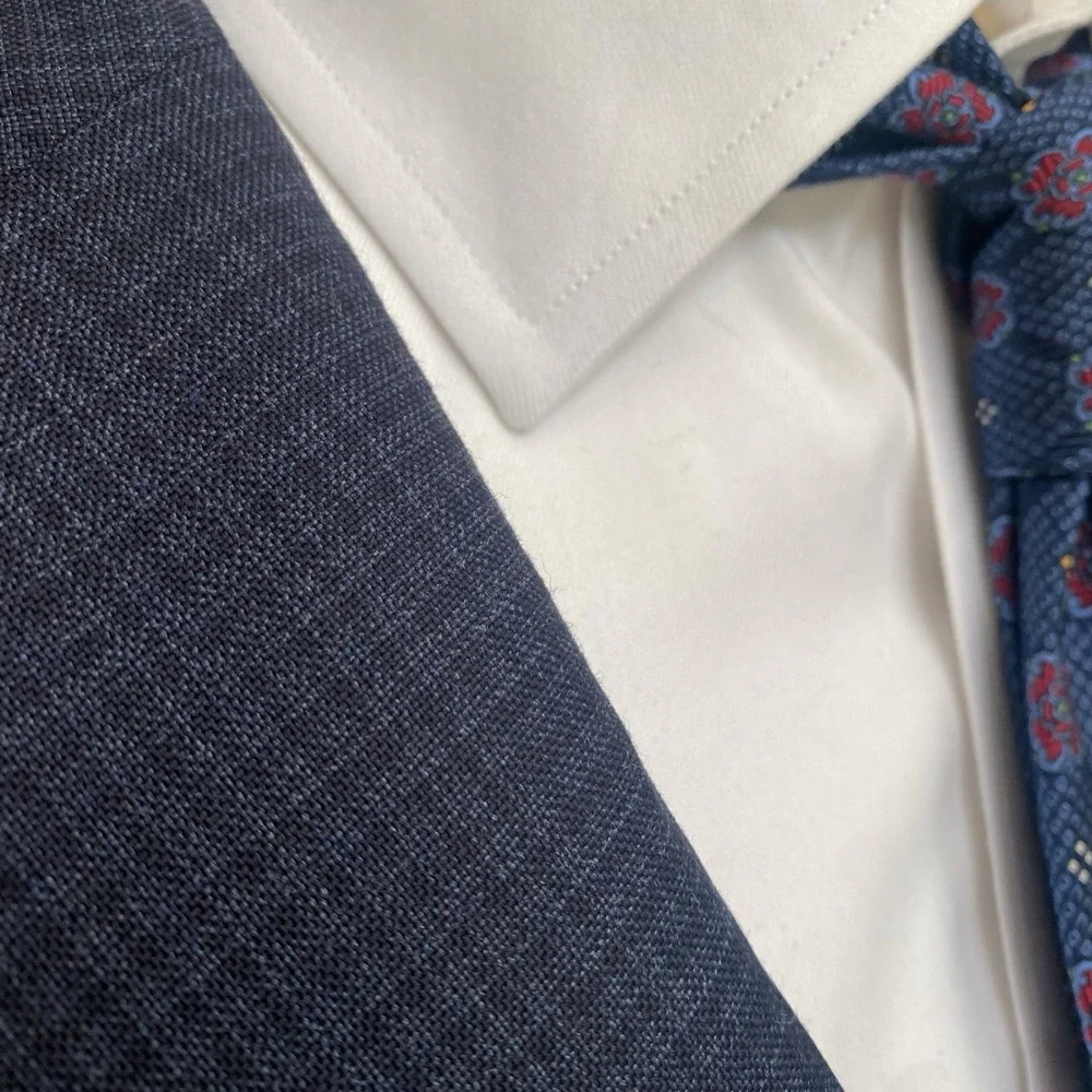 Executive Collection Tom James‎ 56R  Blue Black Plaid Blazer Sport Coat Jacket